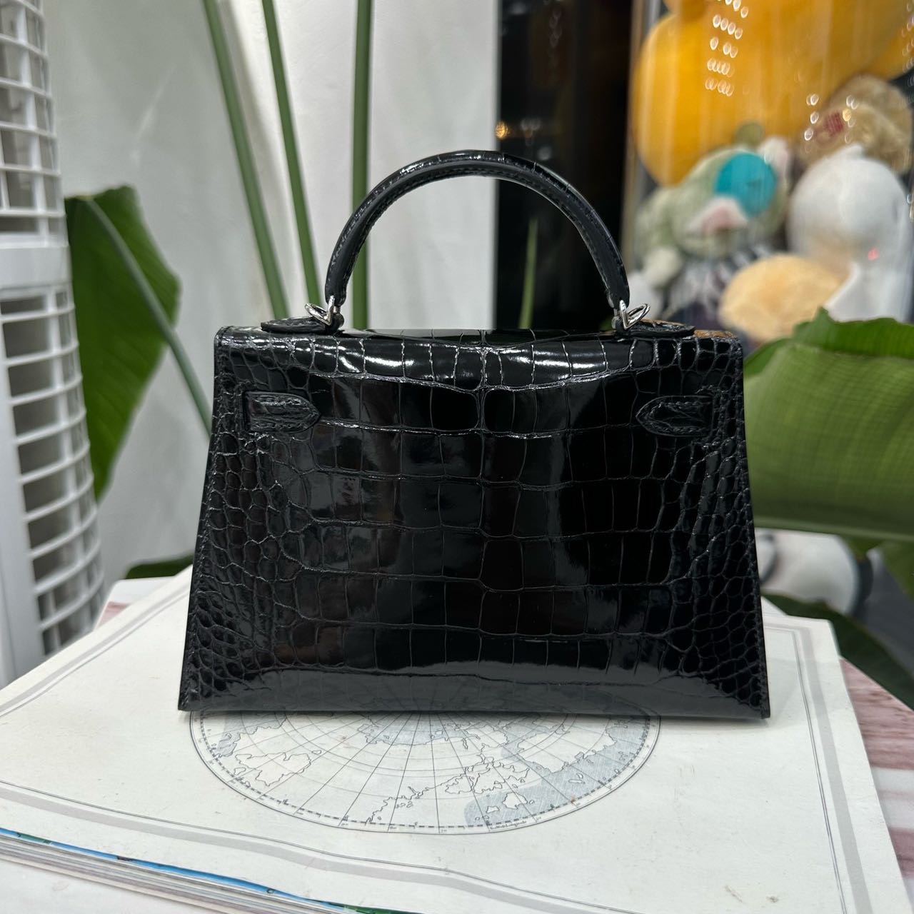 Hermes 黑银亮面鳄鱼皮mini Kelly二代 G刻 全套 缩略图
