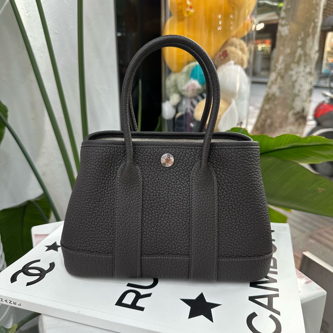 Hermes T3枣棕色mini garden party/花园 银扣 K刻 全套 缩略图