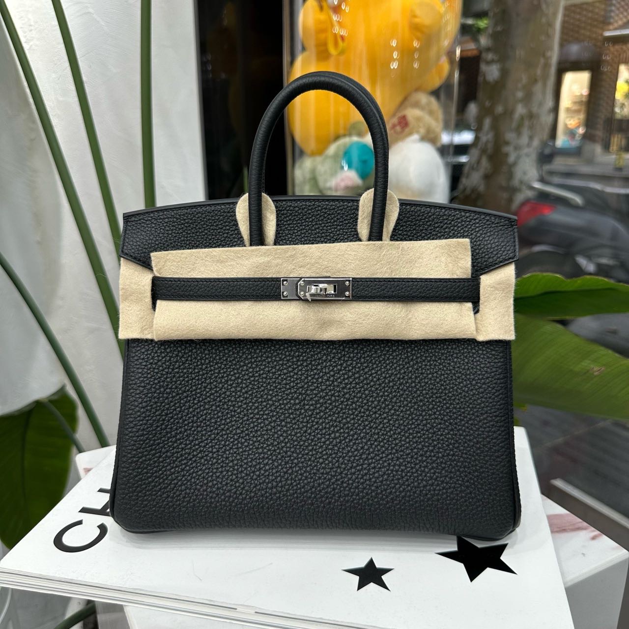 Hermes 黑银birkin25/BK25 togo皮 G刻全套6月新鲜票