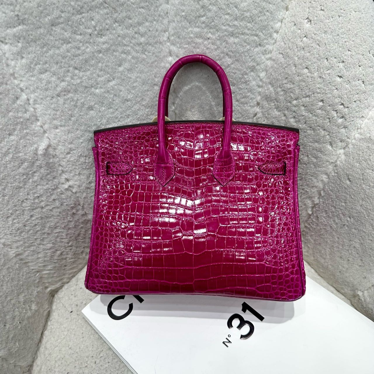 A级 Hermes L3玫瑰紫亮面鳄鱼皮birkin25/BK25 金扣 Y刻 全套无票 缩略图