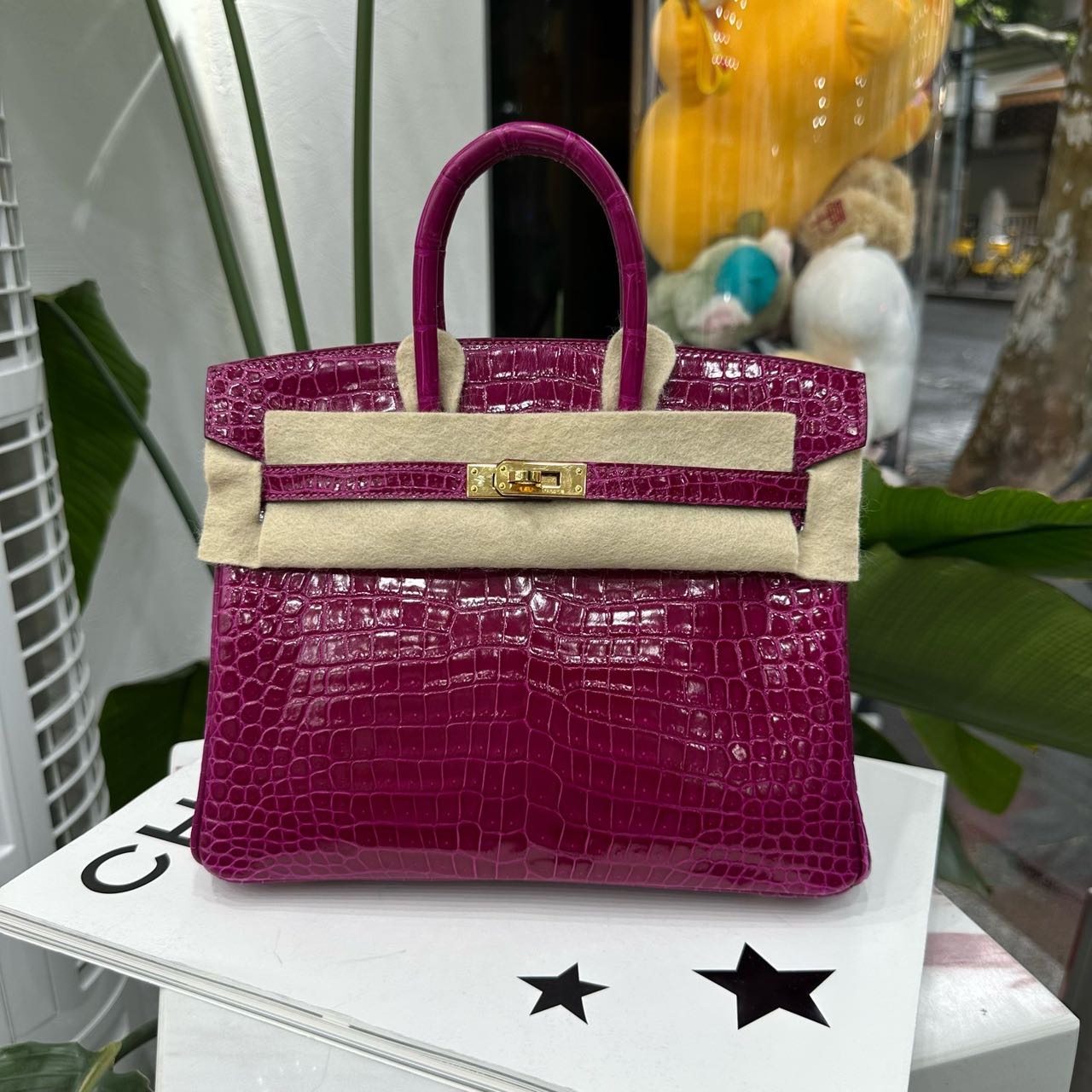 A级 Hermes L3玫瑰紫亮面鳄鱼皮birkin25/BK25 金扣 Y刻 全套无票 缩略图