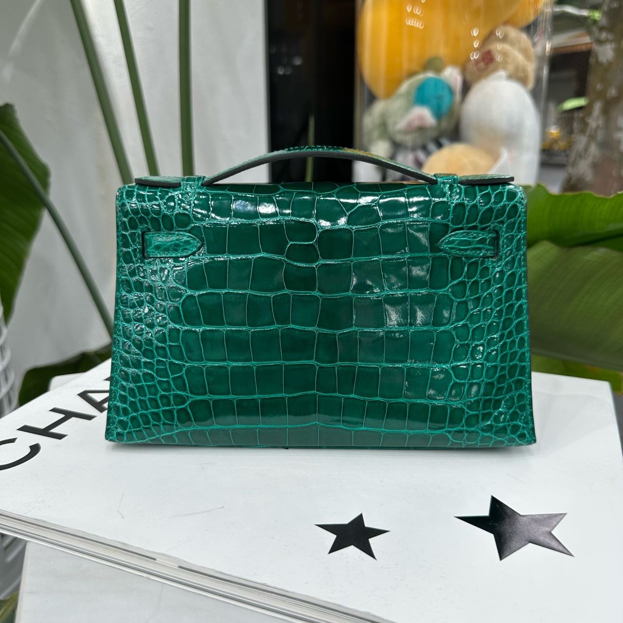 A级 Hermes 6Q翡翠绿mini Kelly一代 亮面鳄鱼皮 金扣 C刻 全套无票 缩略图