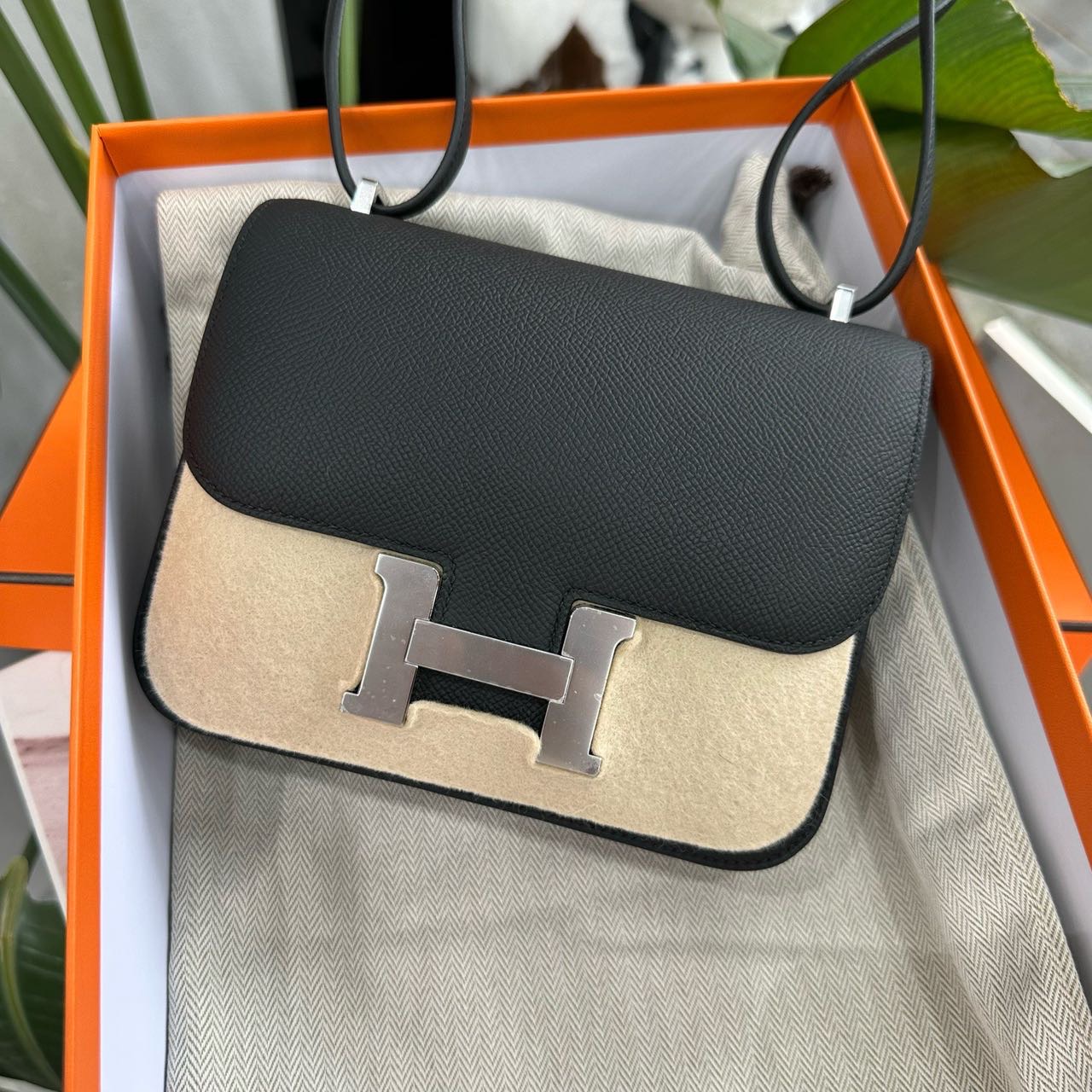 Hermes 黑银康康mini Epsom皮 G刻 全套 缩略图