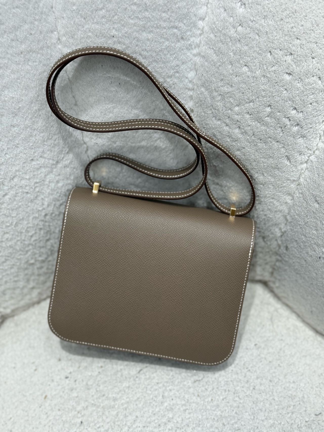 Hermes 大象灰康康mini 金扣 Epsom皮 K刻全套 缩略图