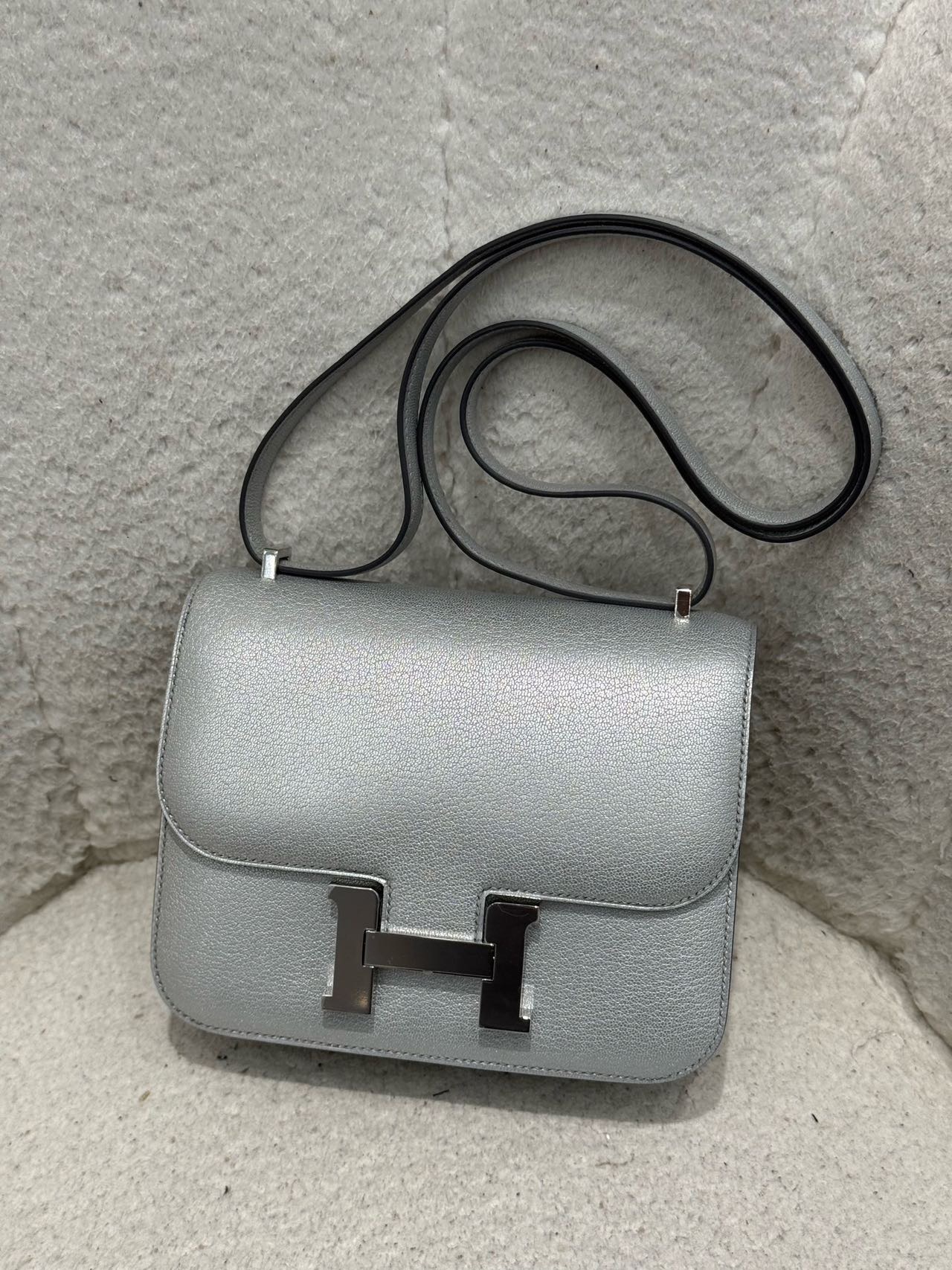 Hermes 奥林匹克康康mini 银扣 Epsom皮 K刻全套