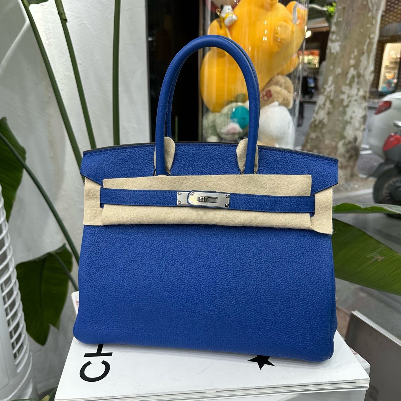 Hermes 法国蓝birkin30/BK30 银扣 Togo皮 Z刻 全套无票