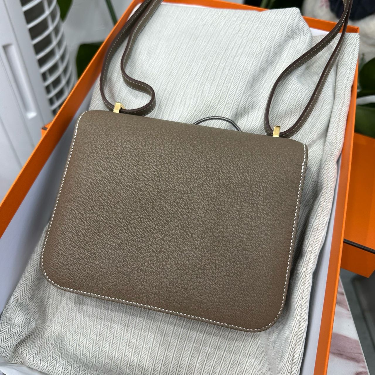 Hermes 大象灰康康mini 银扣 山羊皮 Y刻 全套 缩略图