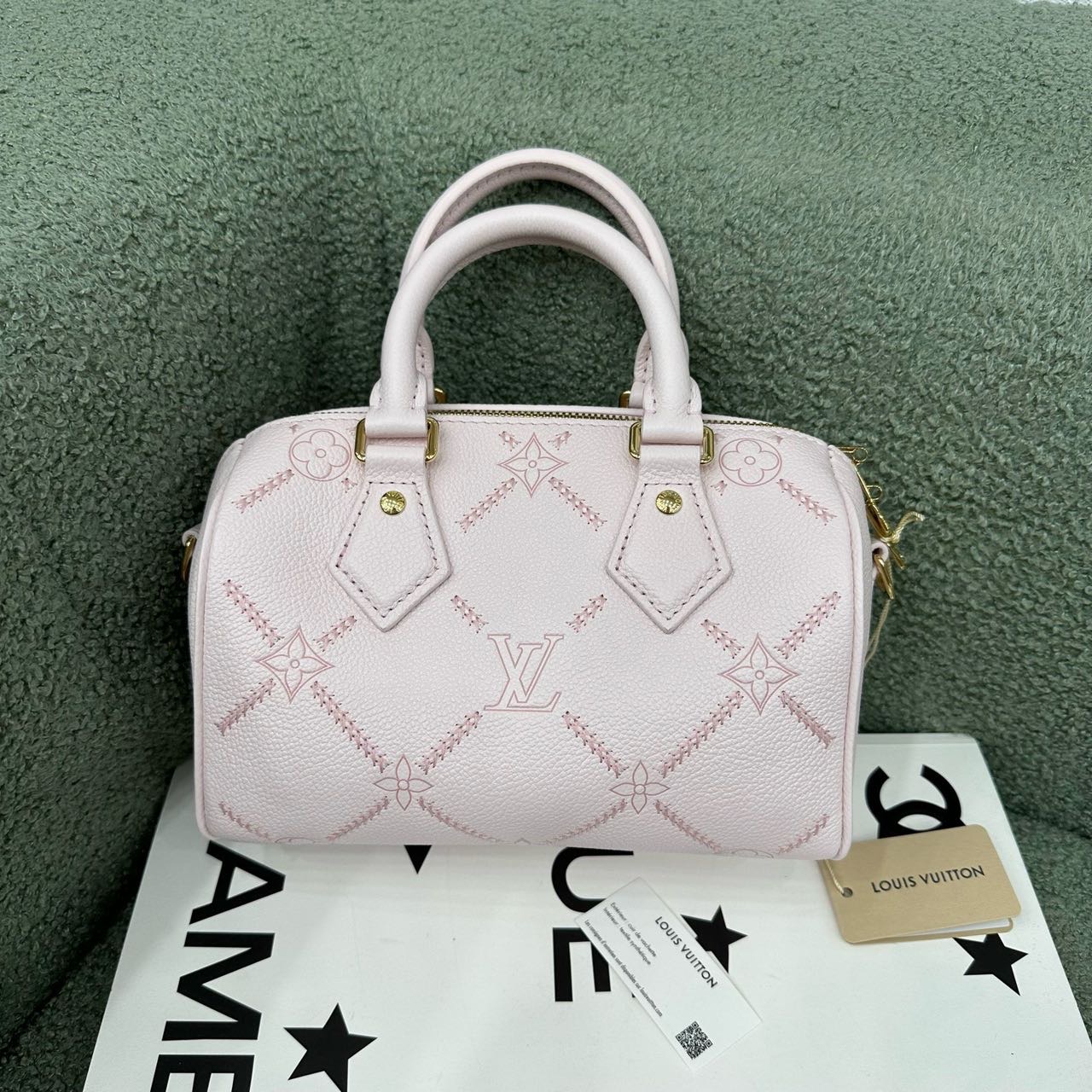 LV 全皮香芋奶昔粉speedy20 芯片款