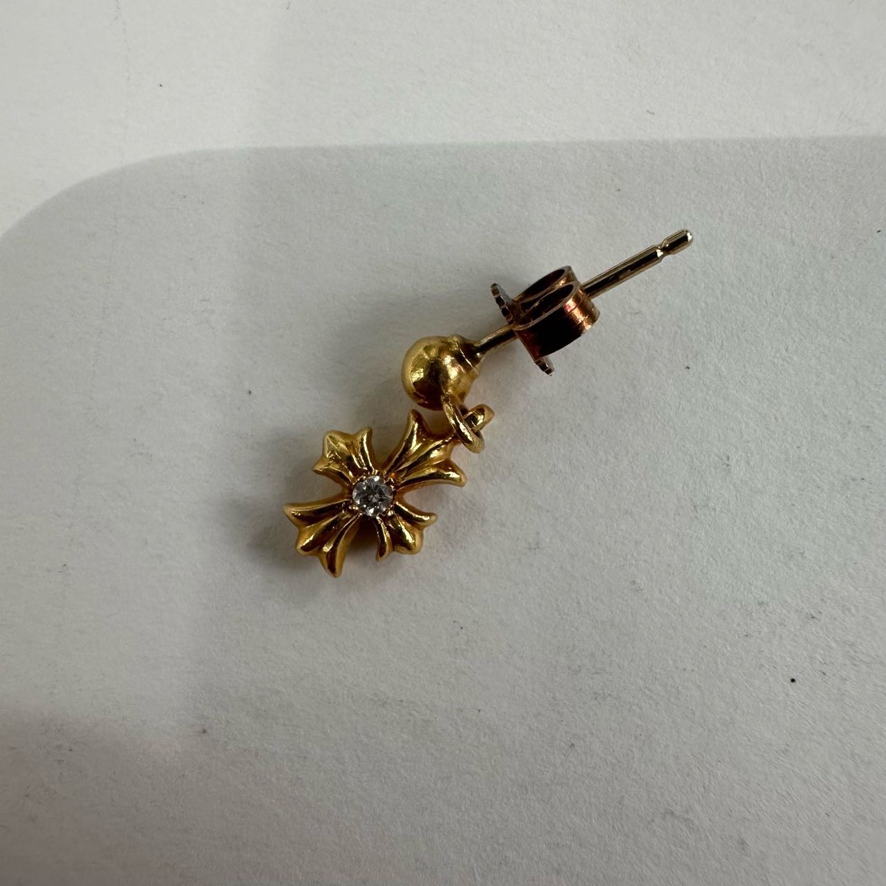 克罗心 22K金单钻tinye 耳钉