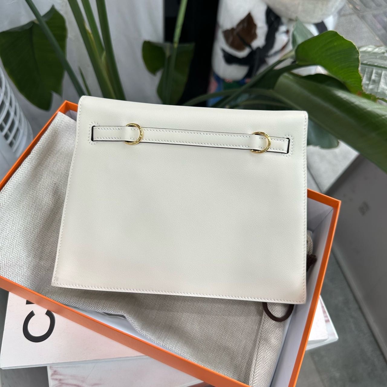 Hermes 奶油白Kelly danse 金扣 swift皮 K刻 全套 缩略图