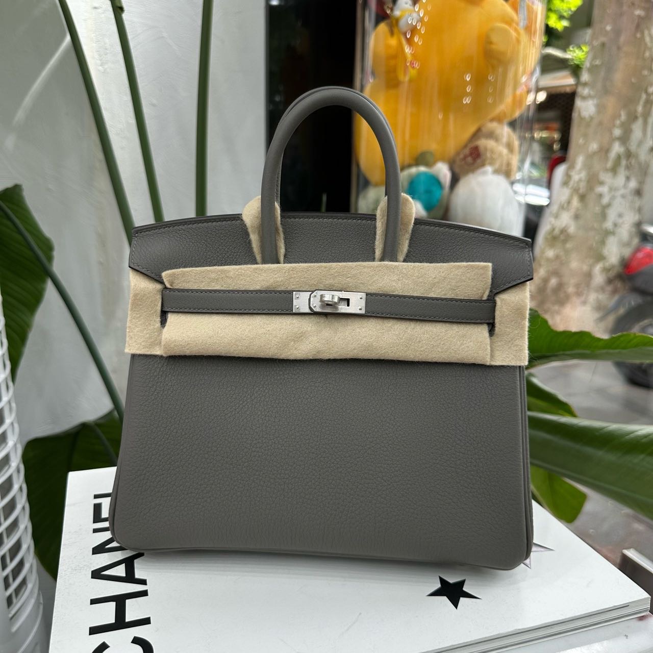 Hermes 0L积雨云灰birkin25/BK25 银扣 togo皮 G刻 全套