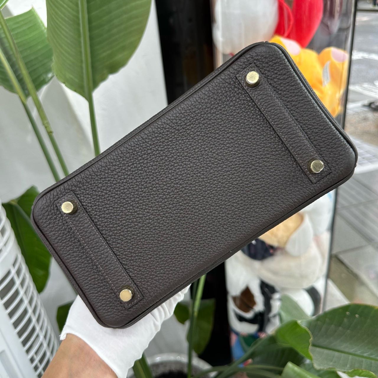 Hermes T3枣棕色birkin25/BK25 金扣 togo皮 G刻 全套 缩略图