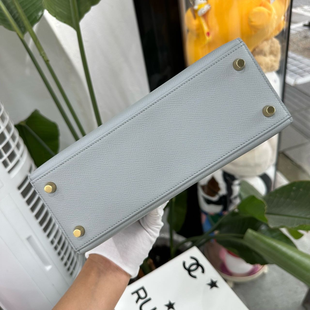 Hermes 8U冰川蓝Kelly25 金扣 Epsom皮 K刻 全套 缩略图