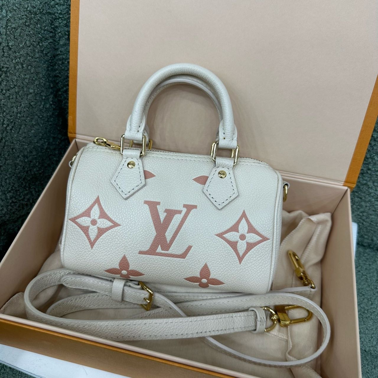 LV 全皮nano speedy 芯片款 带盒子尘袋