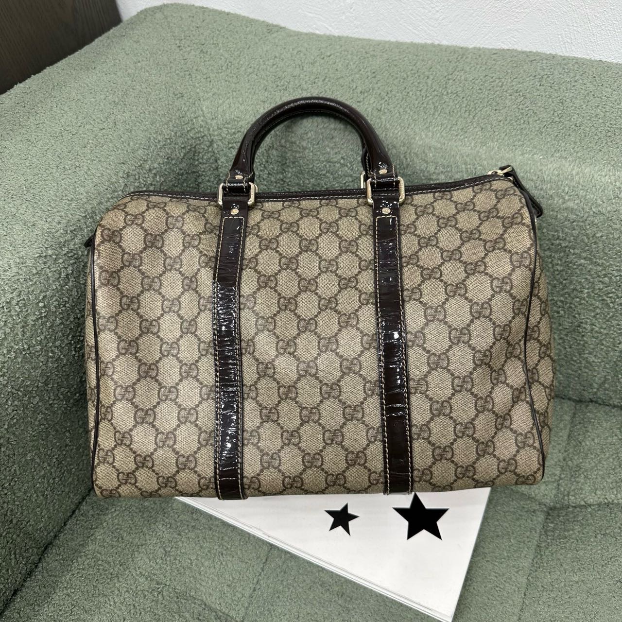 Gucci 老花波士顿枕头包 缩略图