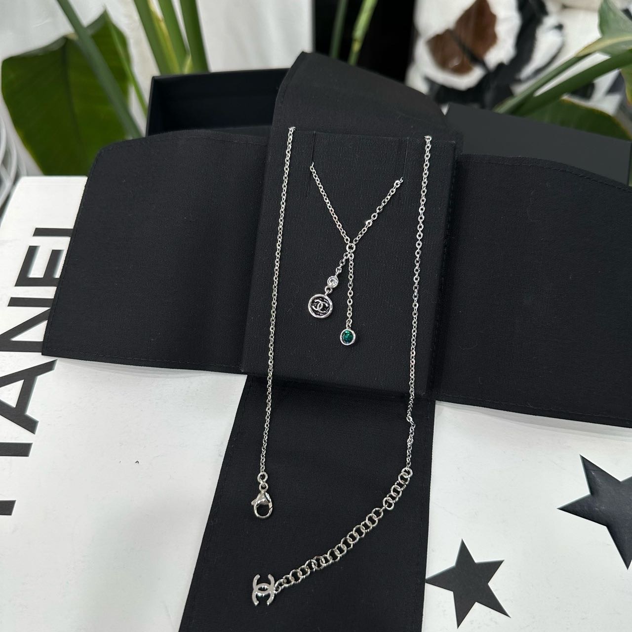 Chanel 26A双C水钻项链 带盒子 缩略图