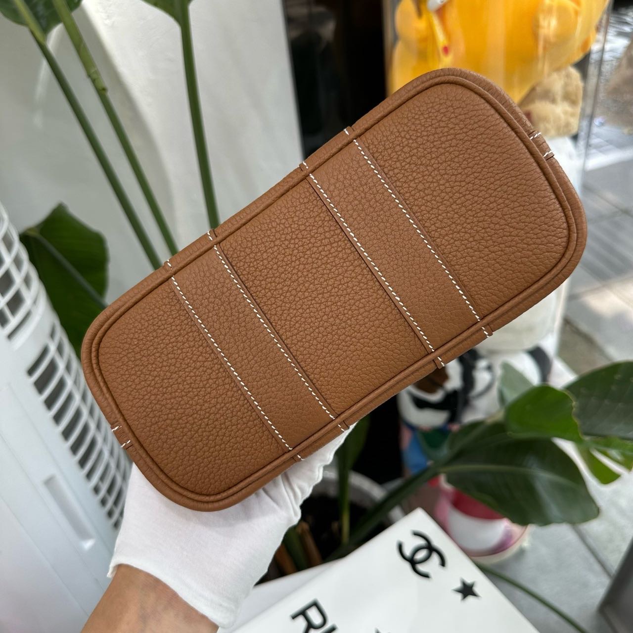 Hermes 金棕帆布mini garden party/花园 G刻 全套 缩略图