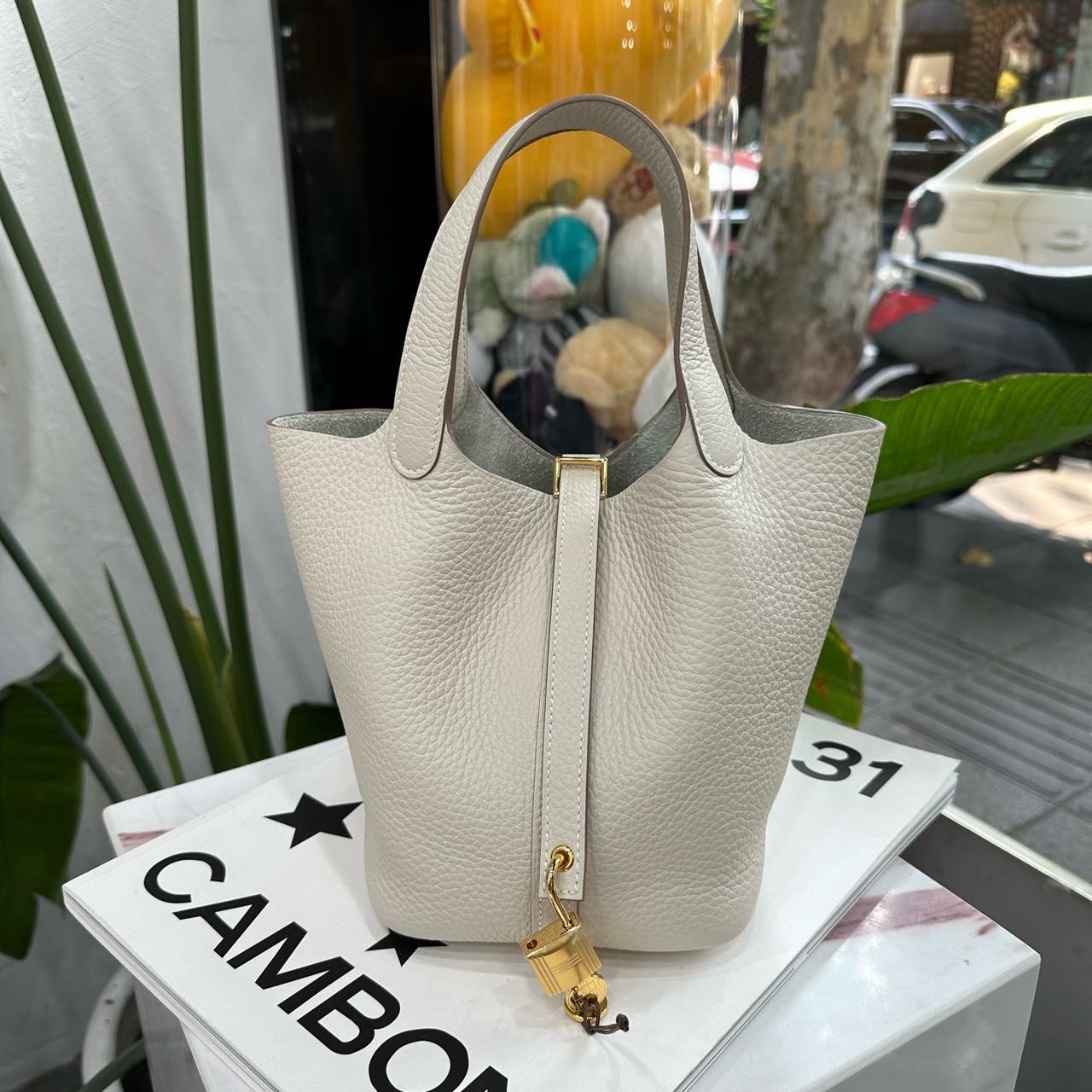 Hermes 10奶昔白菜蓝子/水桶18 金扣 TC皮 G刻 全套 缩略图