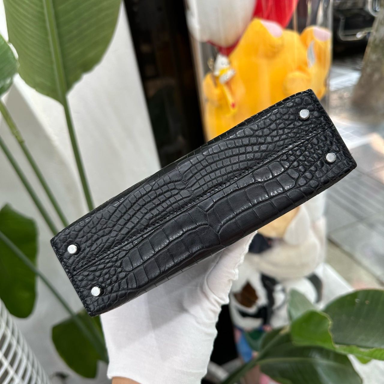Hermes 黑银雾面鳄鱼mini Kelly K刻 全套带票证 缩略图