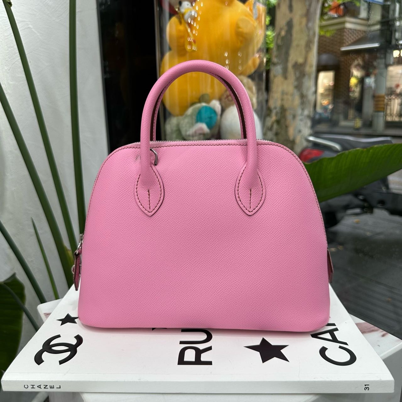 Hermes 5P樱花粉bolide25 Epsom皮 Z刻 全套无票 缩略图