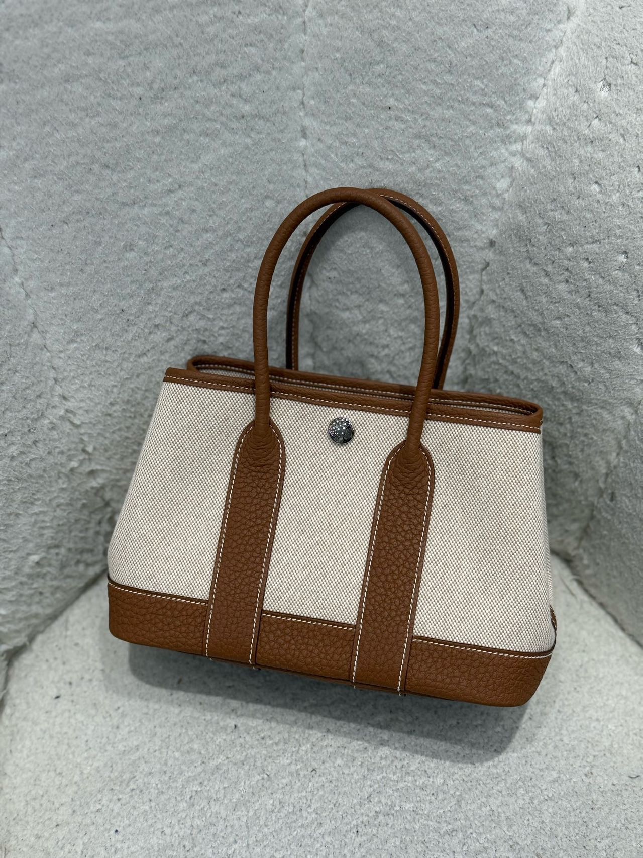 Hermes Mini Garden party 花园 金棕帆布 G刻全套 缩略图