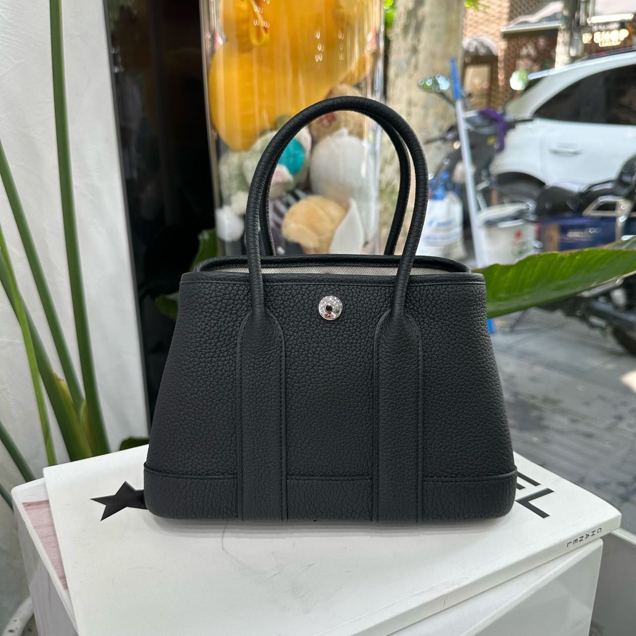 Hermes 黑银全皮mini garden party/花园 mini G刻 全套