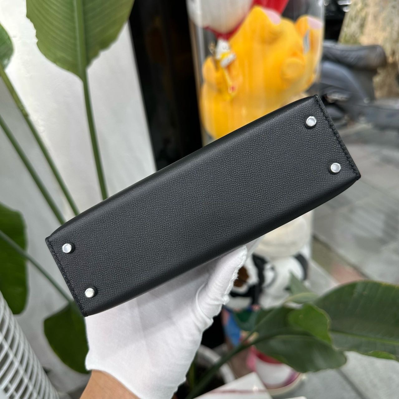 Hermes 黑银mini Kelly二代 touch 一杠蜥蜴拼madame皮 W刻 全套带票证 缩略图