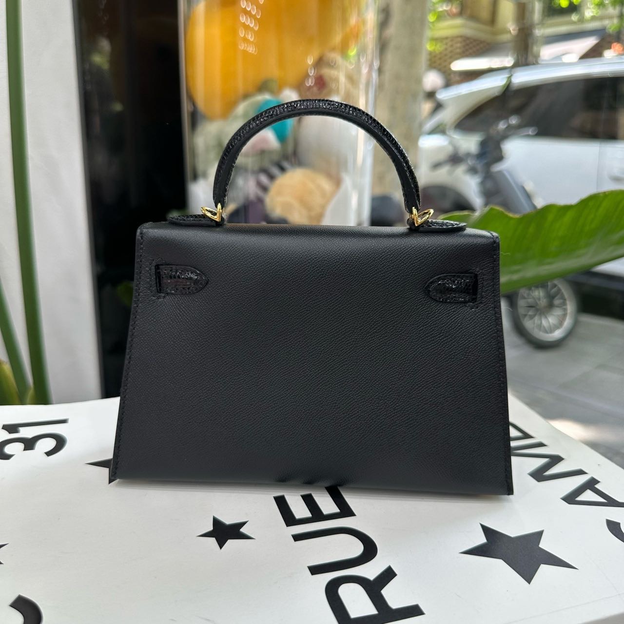 Hermes 黑金mini Kelly二代touch 一杠蜥蜴拼madame皮 W刻 全套带票证 缩略图