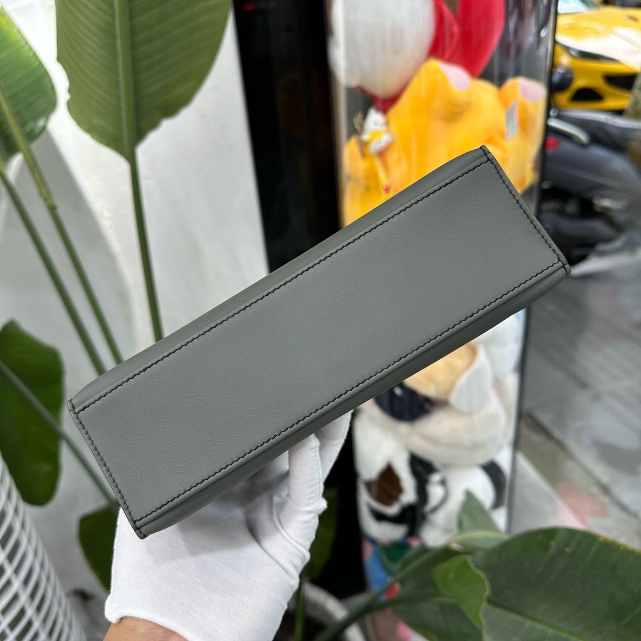 Hermes 积雨云灰拼黑mini Kelly一代 银扣 swift皮 K刻 全套 缩略图