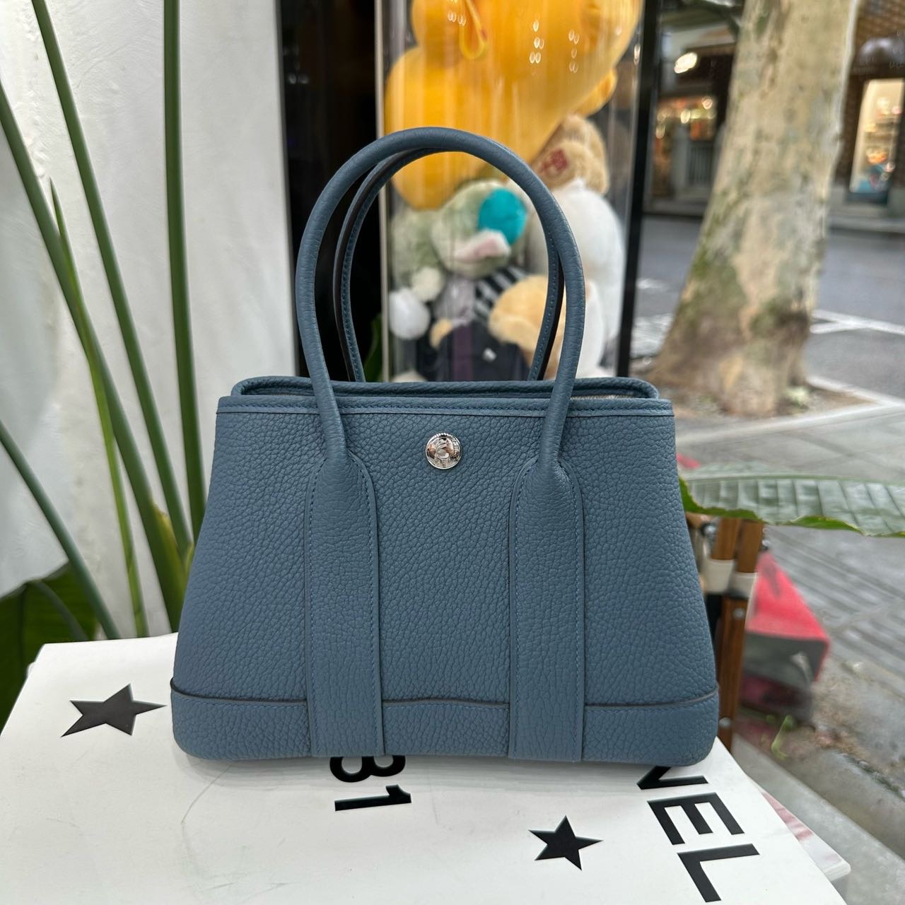 Hermes 风暴蓝mini garden party/花园 G刻 全套