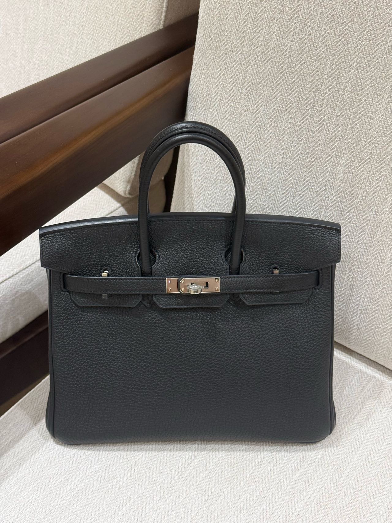 Hermes Birkin25/BK25 黑银 togo A刻 配件 钥匙锁 尘袋 缩略图