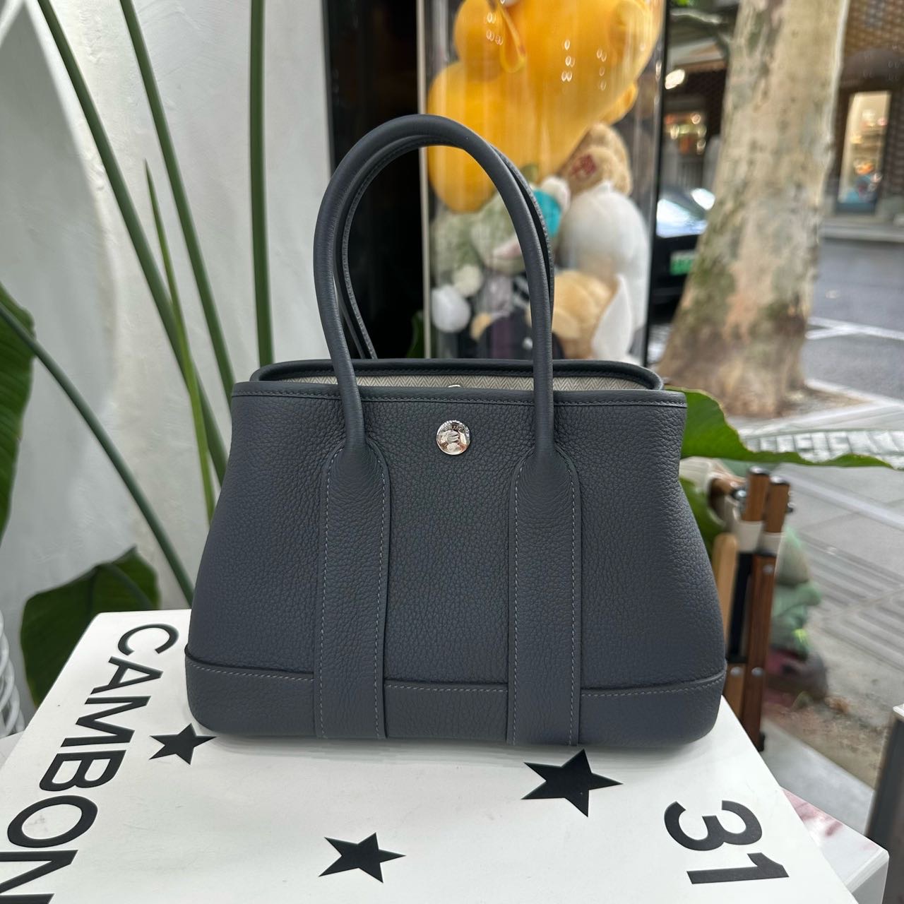 Hermes 雾霾灰全皮mini garden party/花园 G刻 全套 缩略图