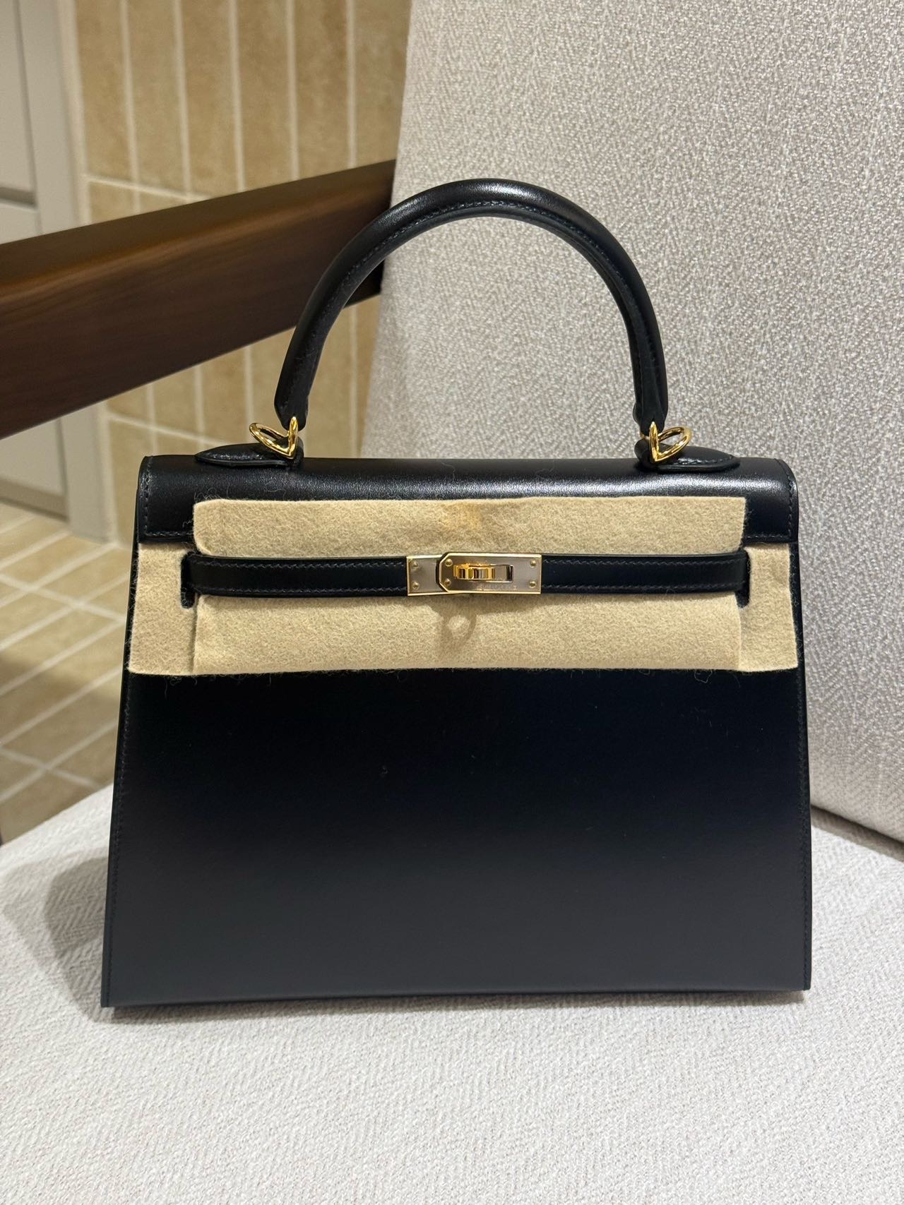 Hermes Kelly25 黑金 box z刻 全套22年国专🎫