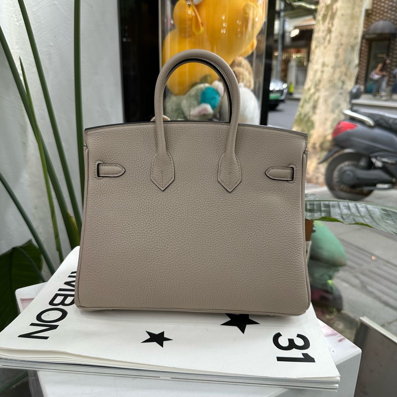 Hermes 81斑鸠灰birkin25/BK25 银扣 togo皮 G刻 全套 缩略图