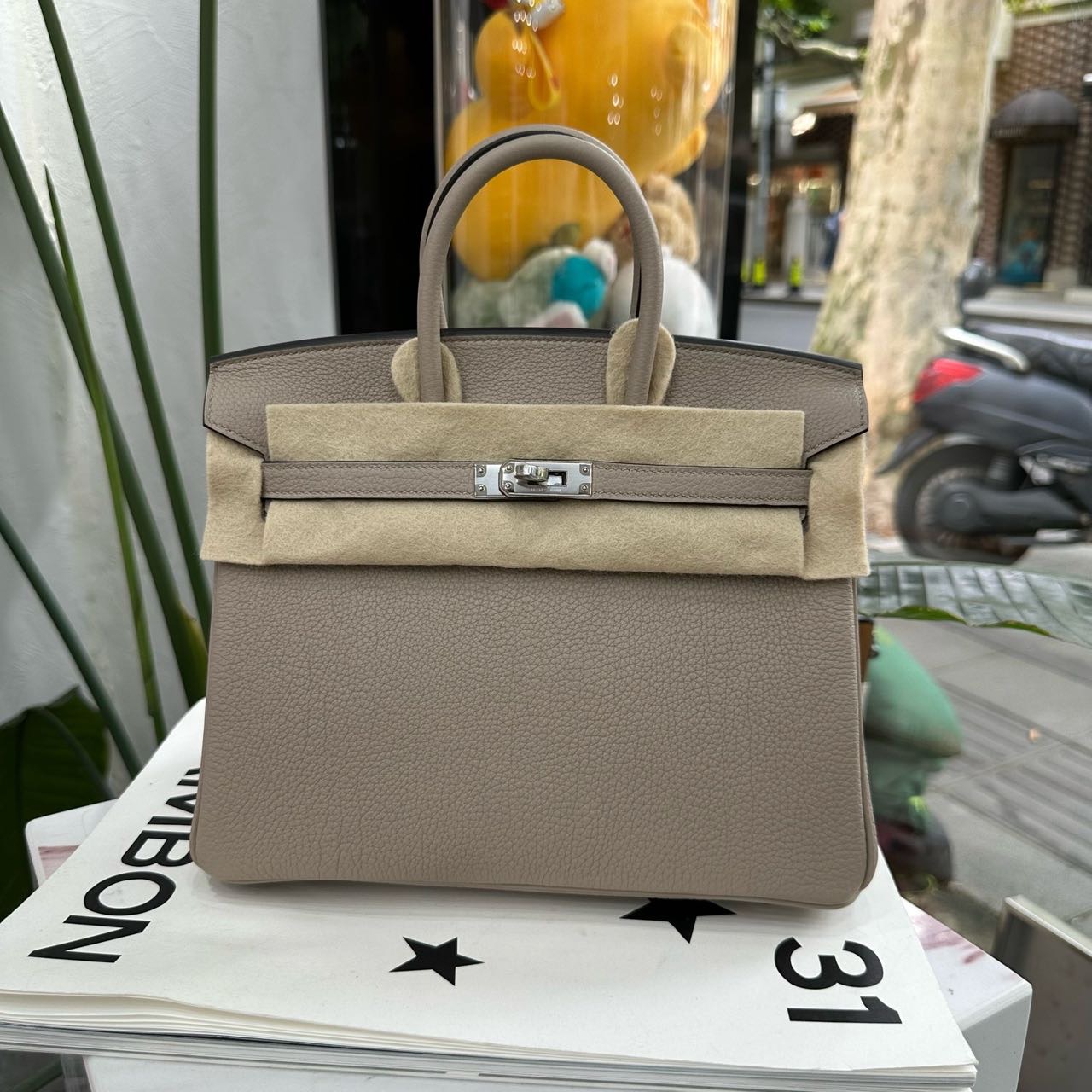 Hermes 81斑鸠灰birkin25/BK25 银扣 togo皮 G刻 全套