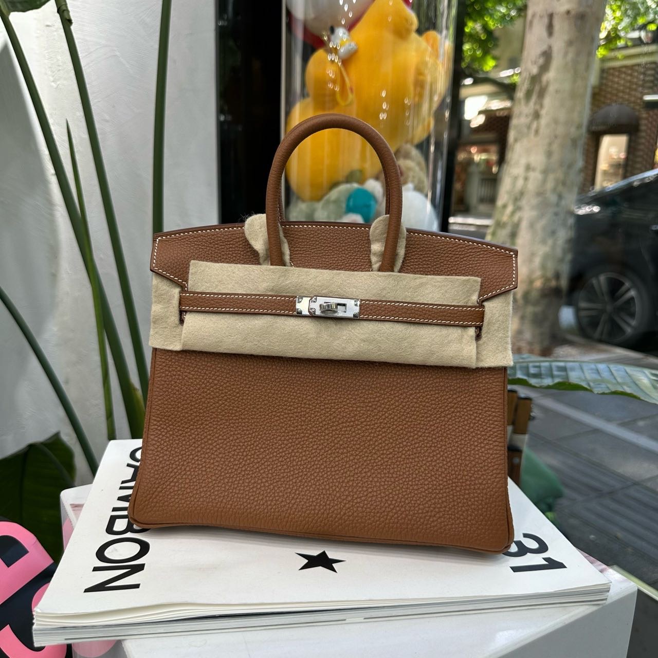 Hermes 金棕birkin25/BK25 银扣 togo皮 K刻 全套