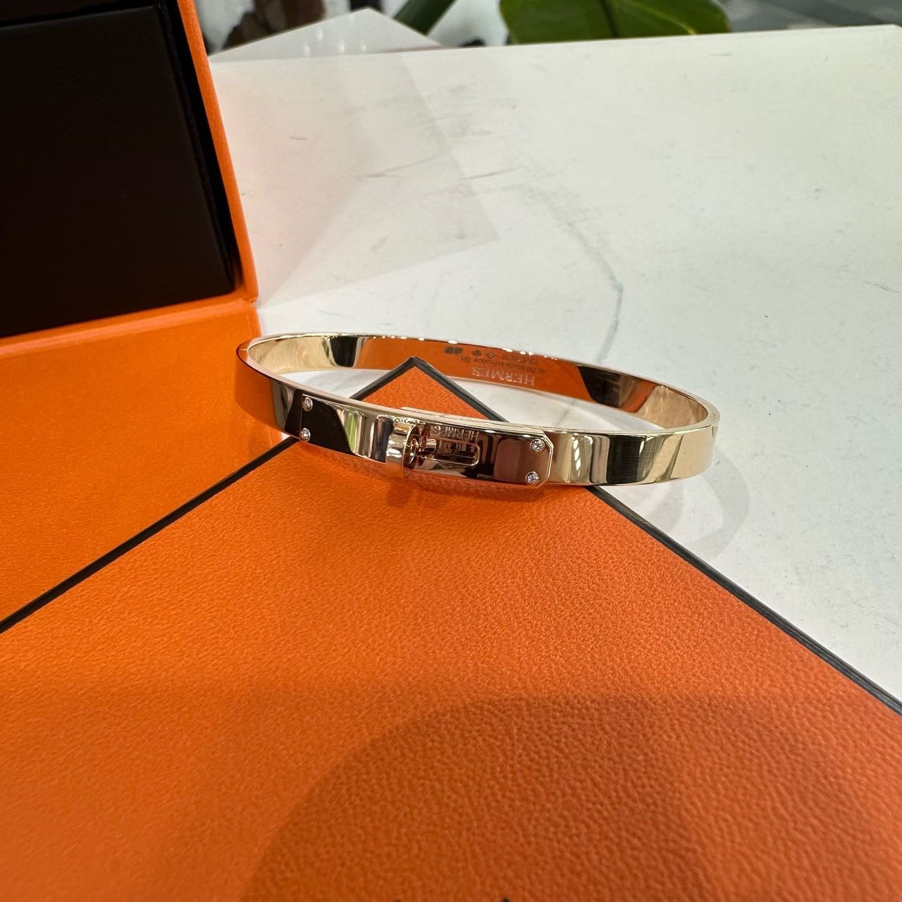 Hermes 18K金四钻Kelly手镯 SH码 带盒子 缩略图