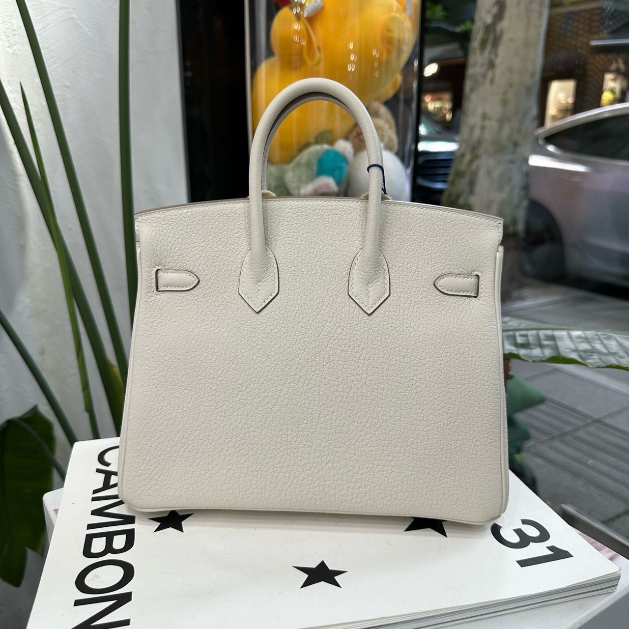 Hermes 奶昔白birkin25/BK25 银扣 togo皮 G刻 全套 缩略图