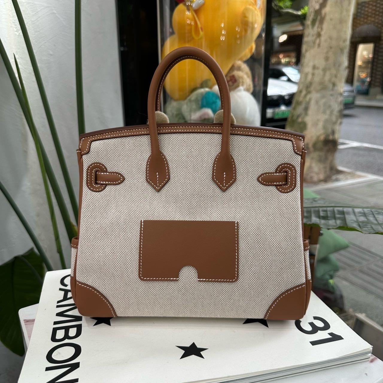 Hermes 金棕帆布birkin25/BK25 cargo25 G刻 全套新鲜票 缩略图