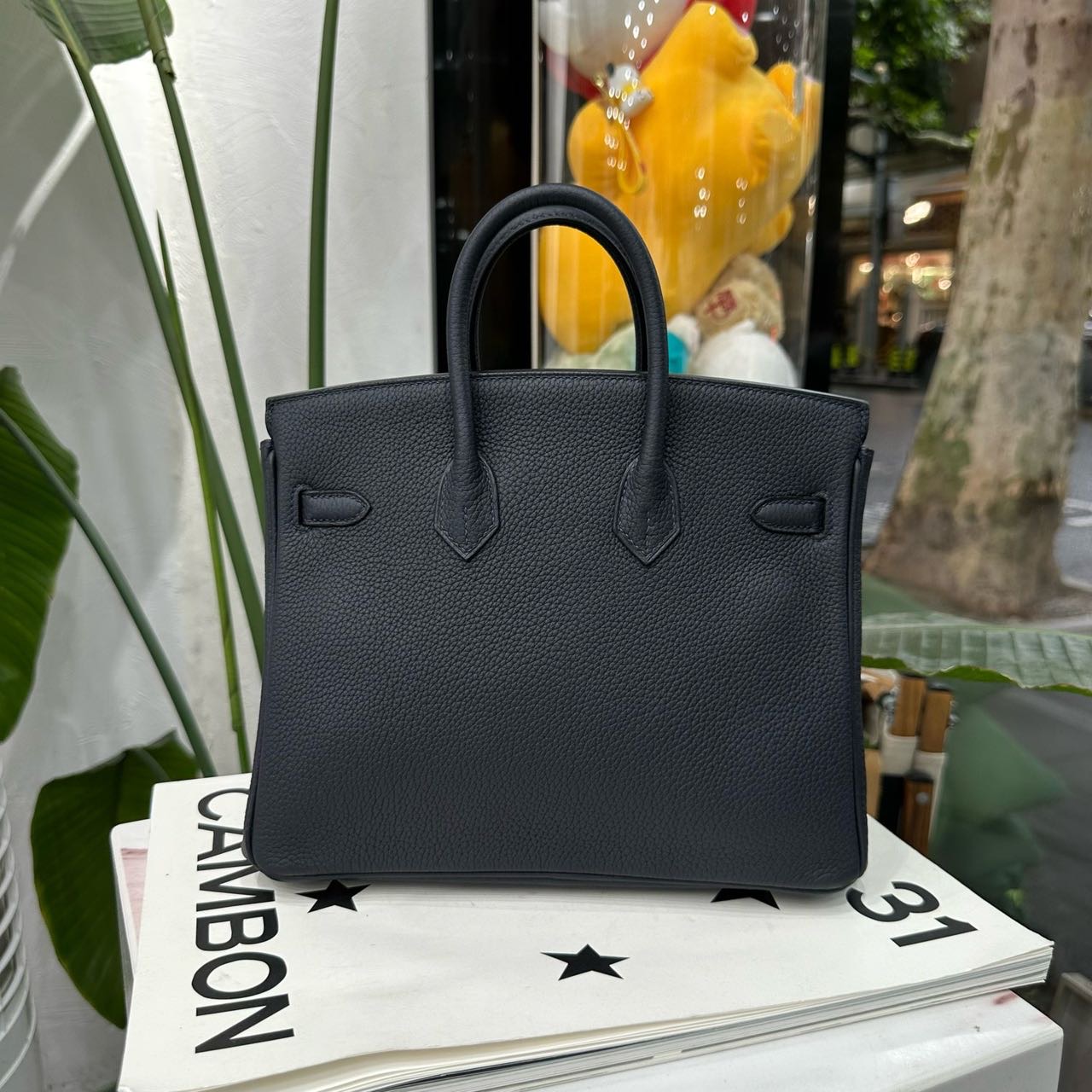 Hermes 3Y水兵蓝birkin25/BK25 玫瑰金扣 togo皮 B刻 全套 缩略图
