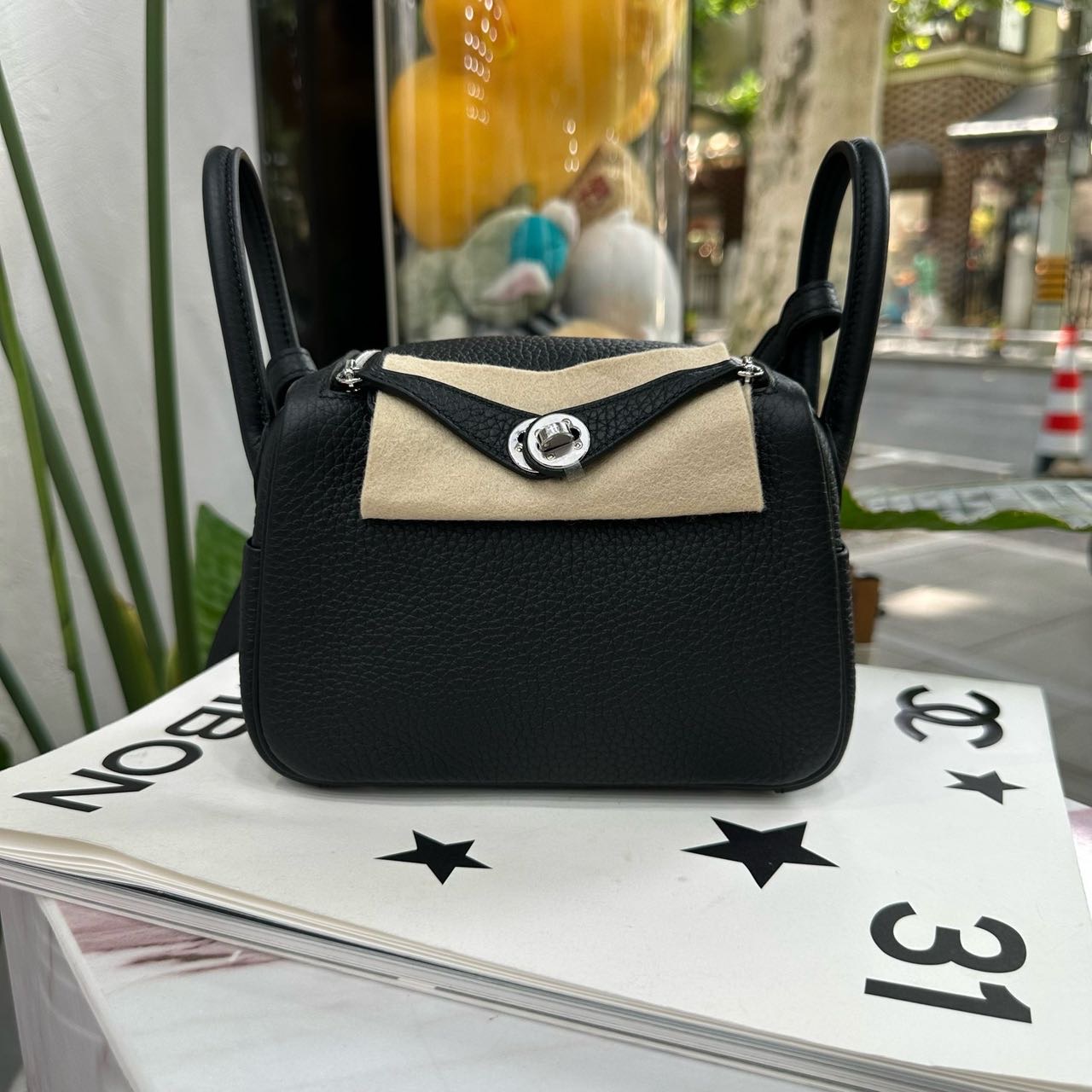 Hermes 黑银mini Lindy TC皮 G刻 全套